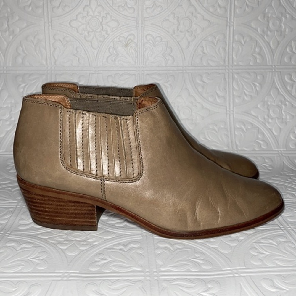 Madewell Leather Slip On Low Western Style Boots